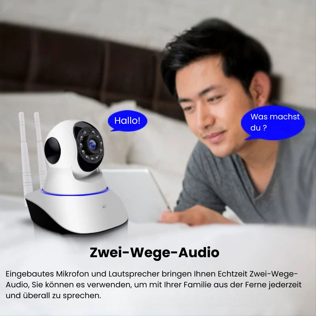 Smarte WLAN Haustier HD-Kamera mit Zwei-Wege-Audio inclusive 32GB-SD Karte für Zuhause