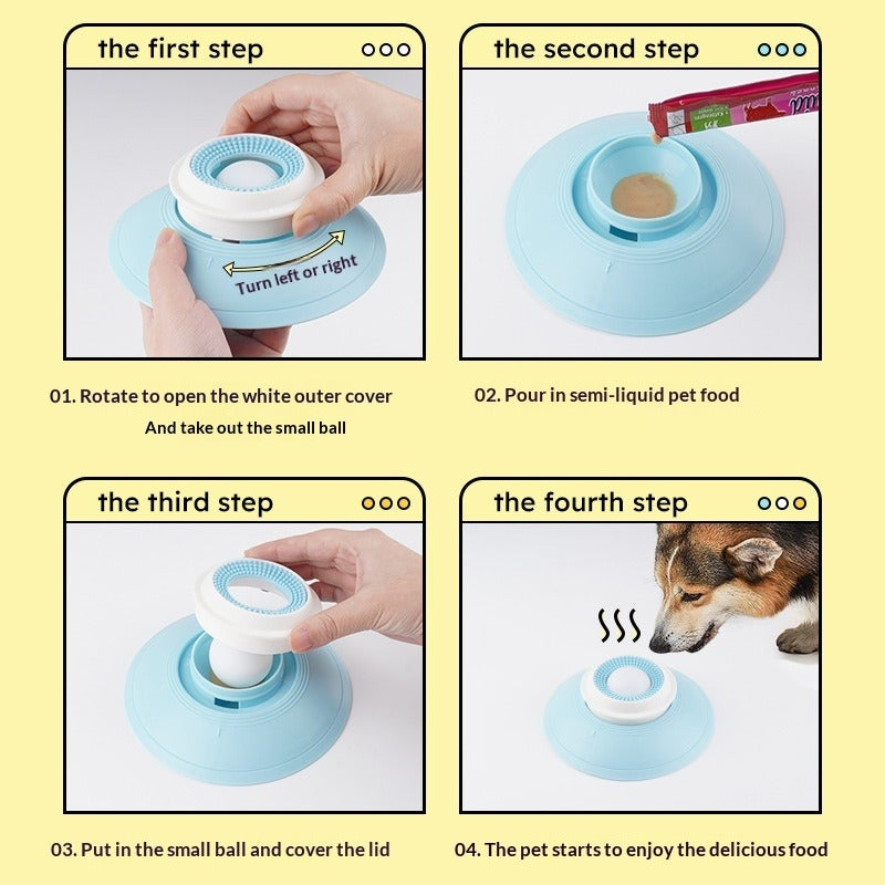 Hundesnack-Spender Leck-Schale Slow-Feeder