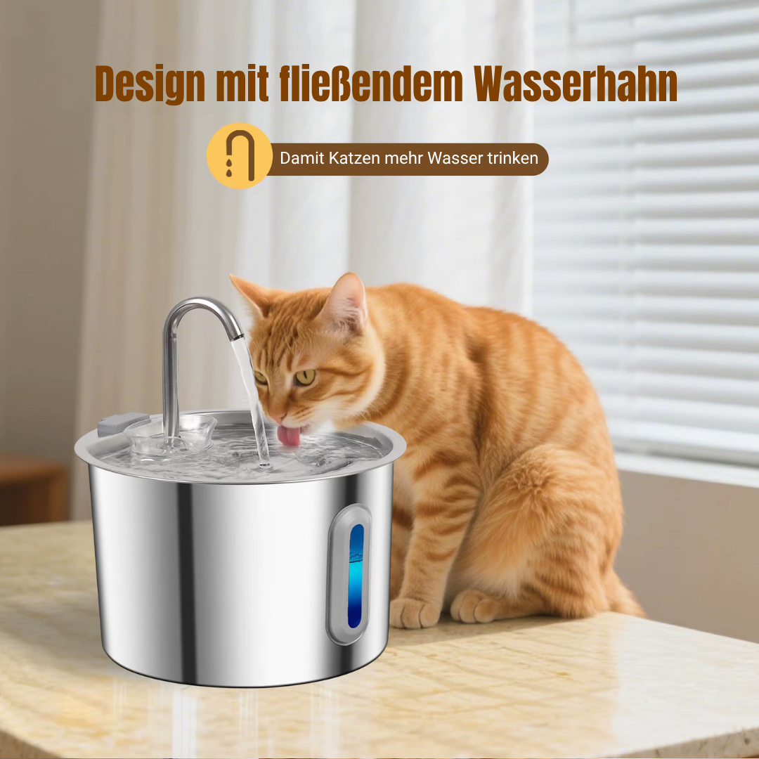 Flüsterleiser Trinkbrunnen - Wasserspender für Haustiere