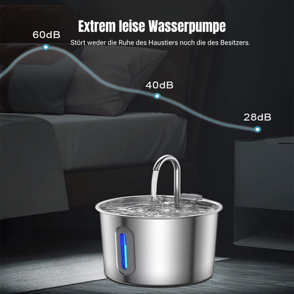 Flüsterleiser Trinkbrunnen - Wasserspender für Haustiere