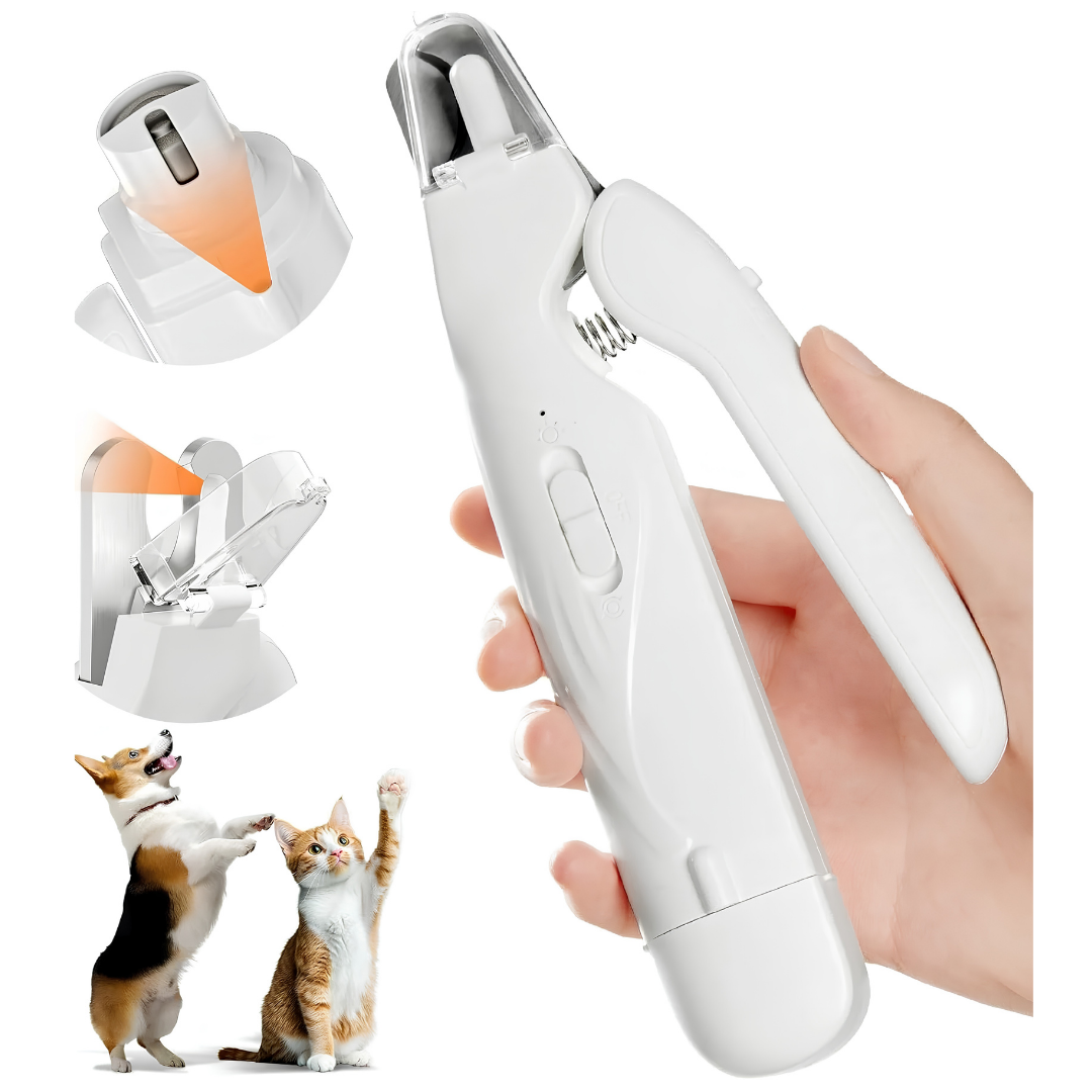 Professionelle elektrische Nagelschere und -schleifer für Hunde und Katzen mit LED-Licht und USB