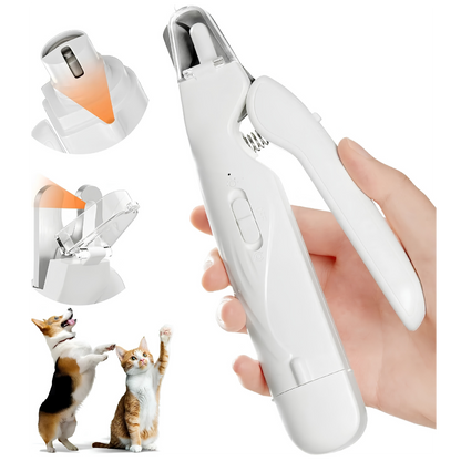 Professionelle elektrische Nagelschere und -schleifer für Hunde und Katzen mit LED-Licht und USB