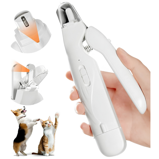 Professionelle elektrische Nagelschere und -schleifer für Hunde und Katzen mit LED-Licht und USB