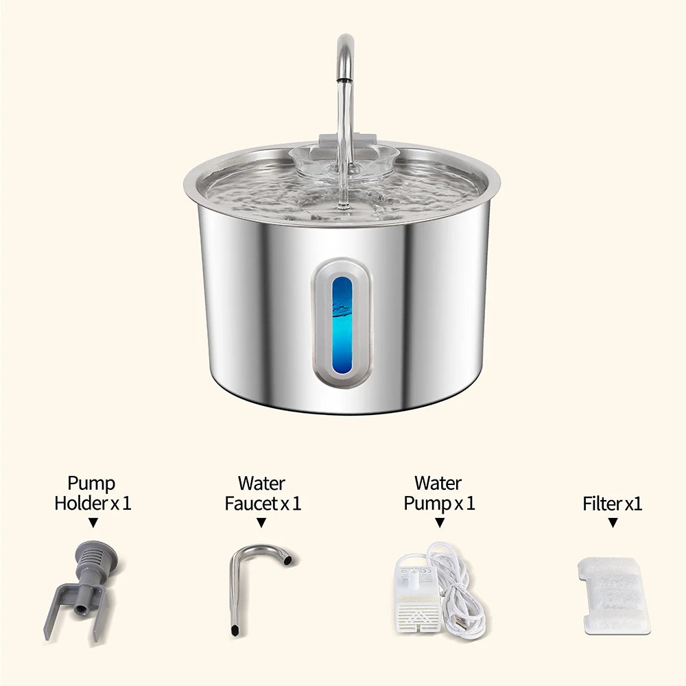 Flüsterleiser Trinkbrunnen - Wasserspender für Haustiere