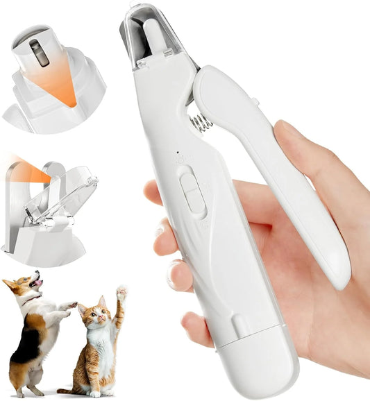 Professionelle elektrische Nagelschere und -schleifer für Hunde und Katzen mit LED-Licht und USB