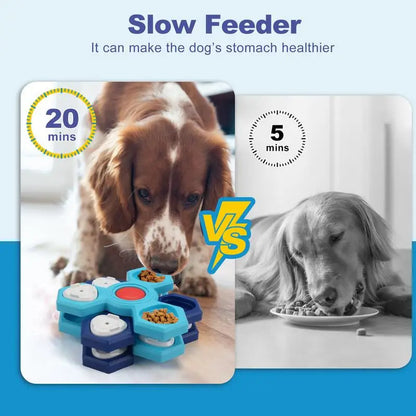 Leckerli Spender für Hunde - Puzzle Slow Feeder - Rätselspielzeug - IQ Trainer