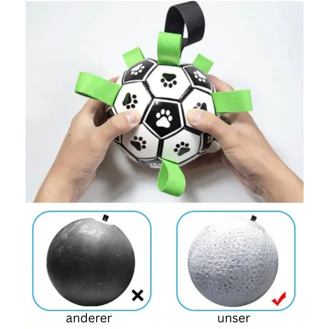 Hunde-Fußball mit Griff