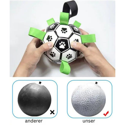 Hunde-Fußball mit Griff