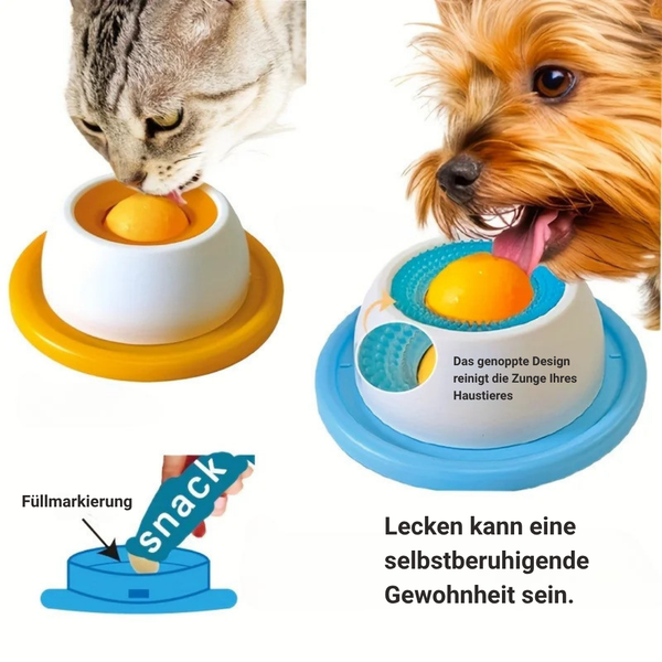 Sichere beruhigende Leckschale für Haustiere